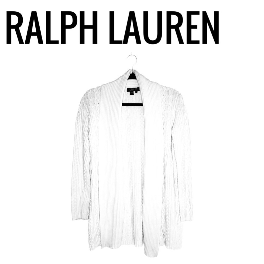 🌸Ralph Lauren White Cardigan sweater